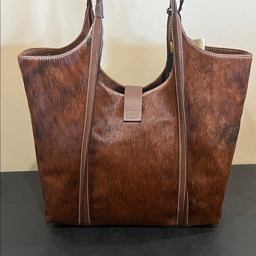 Cavalcanti Collection | Italian Hair On Cowhide Leather Hobo Bag - Picture 6 of 17